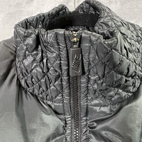 Nike Cascade Puffer Vest Women's Medium Black Goose Down Full Zip Athleisure - Picture 13 of 16